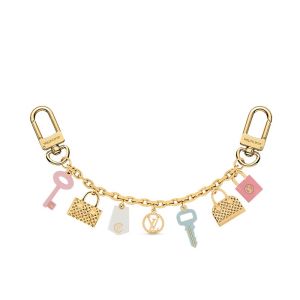 Louis Vuitton Iconic Bag Charm Chain in Metal M01372 Gold