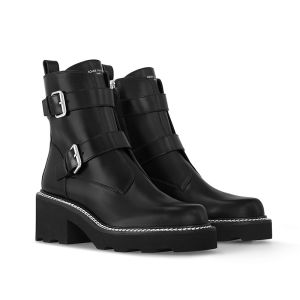 Louis Vuitton LV Beaubourg Ankle Boots Women Calf Leather 1ACH39 Black