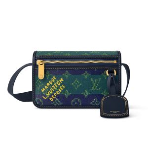 Louis Vuitton Bosphore Wearable Wallet in Monogram Heritage Canvas M15173 Blue/Green