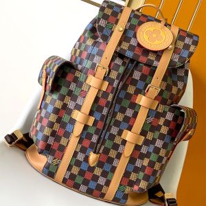 Louis Vuitton Christopher MM Backpack in Damier Ebene Canvas N00163 Multicolor