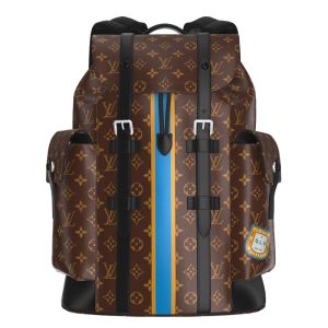 Louis Vuitton Christopher MM Backpack in Monogram Canvas with Stripes