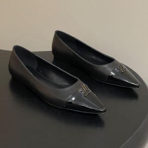 Louis Vuitton City Flat Ballerinas Women Plain Calf Leather and Glazed Calf Leather Black