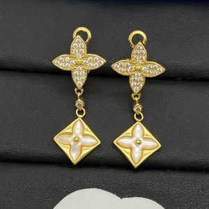 Louis Vuitton Color Blossom M Star Multi-Motif Earrings in Metal with Mother-of-Pearl and Diamonds Gold