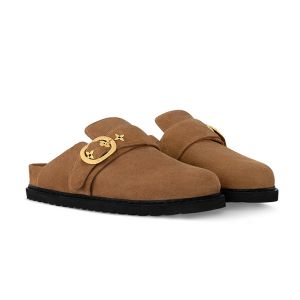 Louis Vuitton LV Cosy Flat Comfort Clogs Unisex Suede 1AGVPL Brown