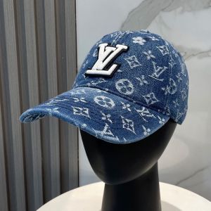 Louis Vuitton LV Signature Baseball Cap in Monogram Denim Blue