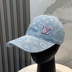 Louis Vuitton Enamel LV Iconic Baseball Cap in Monogram Denim Blue
