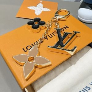 Louis Vuitton Fleur de Monogram Bag Charm in Metal Gold/Black