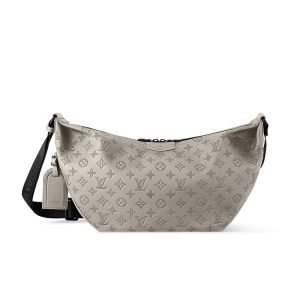 Louis Vuitton Hobo Hamac Bag in Monogram Shadow Leather M24468 Grey