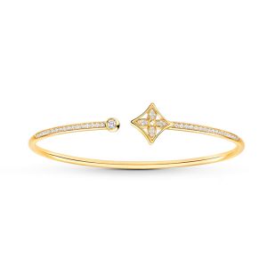 Louis Vuitton Idylle Blossom Twist Bracelet in Metal with Crystals Q95713 Gold