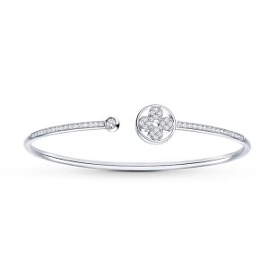 Louis Vuitton Idylle Blossom Twist Bracelet in Metal with Crystals Q95695 Silver