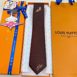 Louis Vuitton x Tyler the Creator Jumping Dog Tie in Silk Coffee