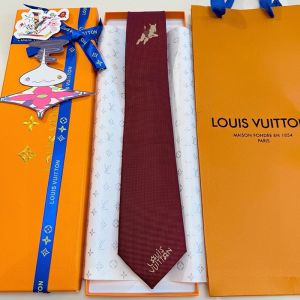 Louis Vuitton x Tyler the Creator Jumping Dog Tie in Silk Red