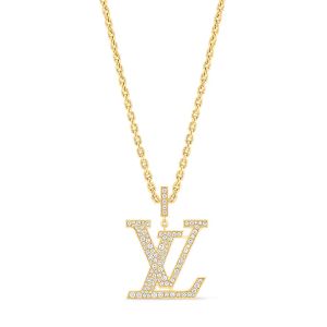 Louis Vuitton LV Necklace In Metal with Crystals Q93848 Gold
