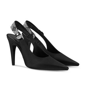 Louis Vuitton Legacy Slingback Pumps 100mm Women Satin and Strass 1AISLV Black
