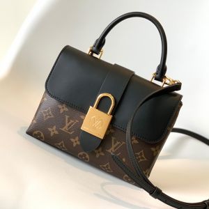 Louis Vuitton Locky BB Handbag in Monogram Canvas and Calfskin M44141 Black
