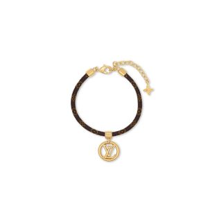 Louis Vuitton Louise Bracelet in Monogram Canvas and Metal M8437Z Gold