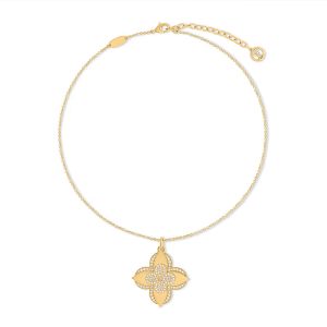 Louis Vuitton LV Medaillon Necklace in Metal with Crystals M02001 Gold