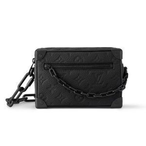 Louis Vuitton Mini Soft Trunk Bag in Monogram Taurillon Leather M55702 Black