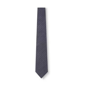 Louis Vuitton Monogram Classic Tie in Silk Grey