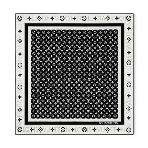 Louis Vuitton Monogram Infinity Square 90 Scarf in Silk M79893 Black