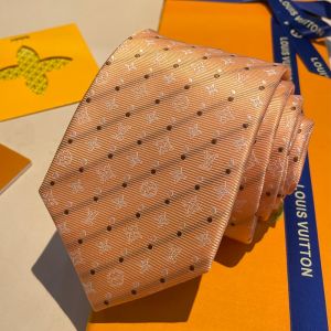 Louis Vuitton LV Monogram Jacquard Tie in Silk Brown