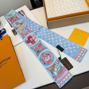 Louis Vuitton Monogram Louis in A Comic Bandeau in Silk Blue