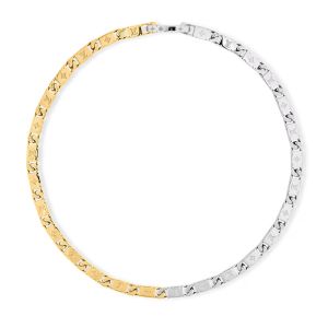 Louis Vuitton Monogram Tied Up Necklace in Metal M02229 Gold/Silver