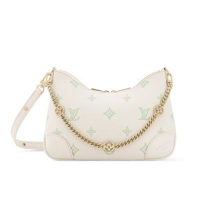 Louis Vuitton Boulogne PM Handbag in Bicolor Monogram Empreinte Leather M27571 White/Green