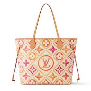 Louis Vuitton Neverfull MM Tote in Monogram Tiles Canvas M25317 Red