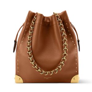 Louis Vuitton Noe Trunk Bucket Bag in Smooth Calfskin M29131 Brown