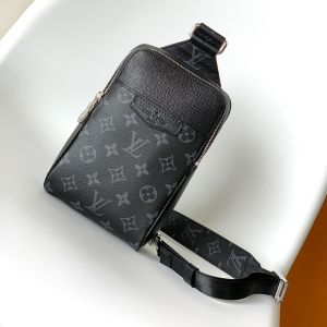Louis Vuitton Outdoor Slingbag in Taiga Leather and Monogram Eclipse Canvas M30741 Black