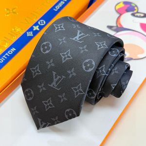 Louis Vuitton Oversize Monogram Shades Tie in Silk Black/Grey