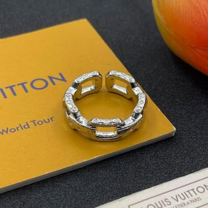Louis Vuitton Paradise Chain Open Ring in Metal Silver
