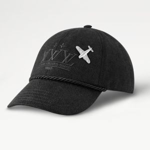 Louis Vuitton LV Plane Baseball Cap in Cotton M5012M Black