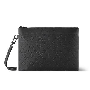 Louis Vuitton To-Go Pochette in Monogram Shadow Leather M81570 Black