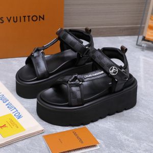 Louis Vuitton Pool Pillow Platform Comfort Sandals Unisex Damier Canvas Black