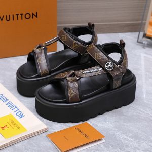 Louis Vuitton Pool Pillow Platform Comfort Sandals Unisex Monogram Canvas Brown