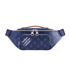 Louis Vuitton Rush Bumbag in Monogram Heritage Canvas M26821 Blue