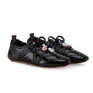 Louis Vuitton LV Sneakerina Sneakers Unisex Naplak Leather 1AIVEP Black