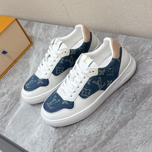 Louis Vuitton LV Stadium Sneakers Unisex Calfskin and Monogram Denim Blue/White