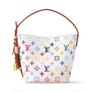 Louis Vuitton x TM All in BB Bucket Bag in Monogram Multicolor Canvas M13089 White
