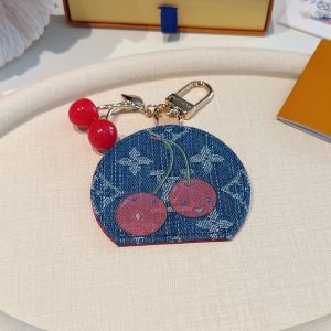 Louis Vuitton x TM Cerise LV Mini Mirror Bag Charm in Monogram Denim Blue
