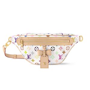 Louis Vuitton x TM High Rise Bumbag in Monogram Multicolor Canvas M13660 White