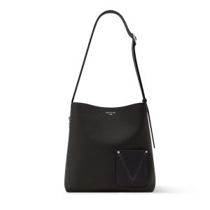 Louis Vuitton Verso Hobo Bag in LV Touch Calfskin M27022 Black