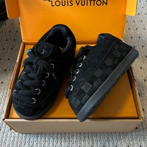 Louis Vuitton LV Yeti Lace Up Shoes Unisex Suede Black