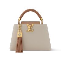 Louis Vuitton Capucines BB Handbag in Taurillon Leather with Tassel Charm M25466 Beige