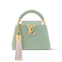 Louis Vuitton Capucines Mini Handbag in Taurillon Leather with Tassel Charm M15157 Green