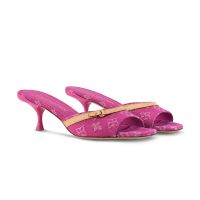 Louis Vuitton 6AM Slides 55mm Women Monogram Denim 1AJJPY Rose