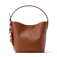 Louis Vuitton All in BB Bucket Bag in Monogram Empreinte Giant Leather M28820 Brown