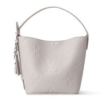 Louis Vuitton All in BB Bucket Bag in Monogram Empreinte Giant Leather M28342 Grey